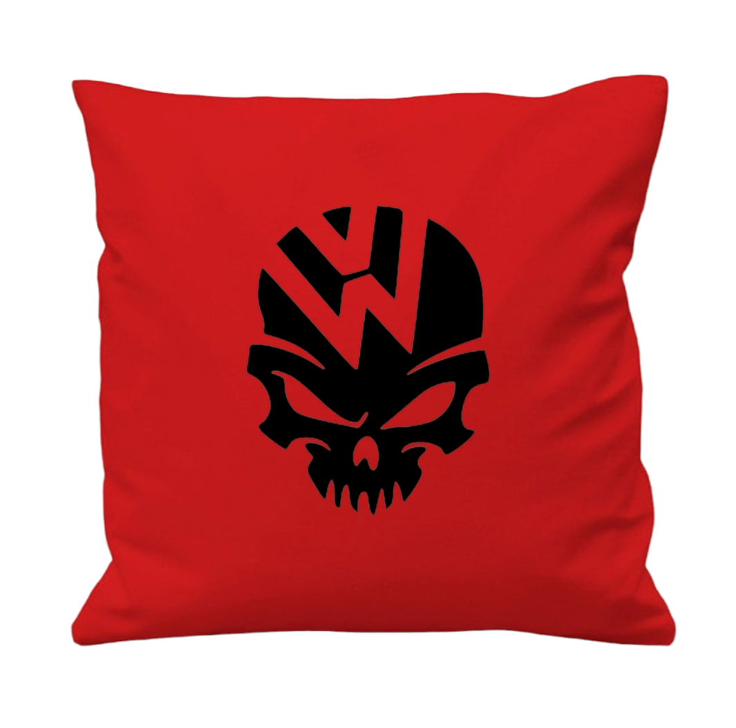 PAIR of VW Skull (Volkswagen) Cushion Covers for Campervan or Motorhome