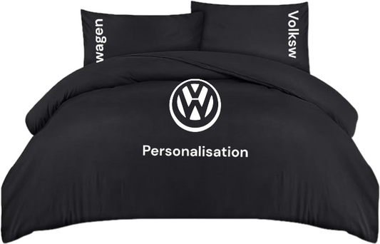 Vw - Volkswagen Duvet cover set (Double) With Pillows, Personalised