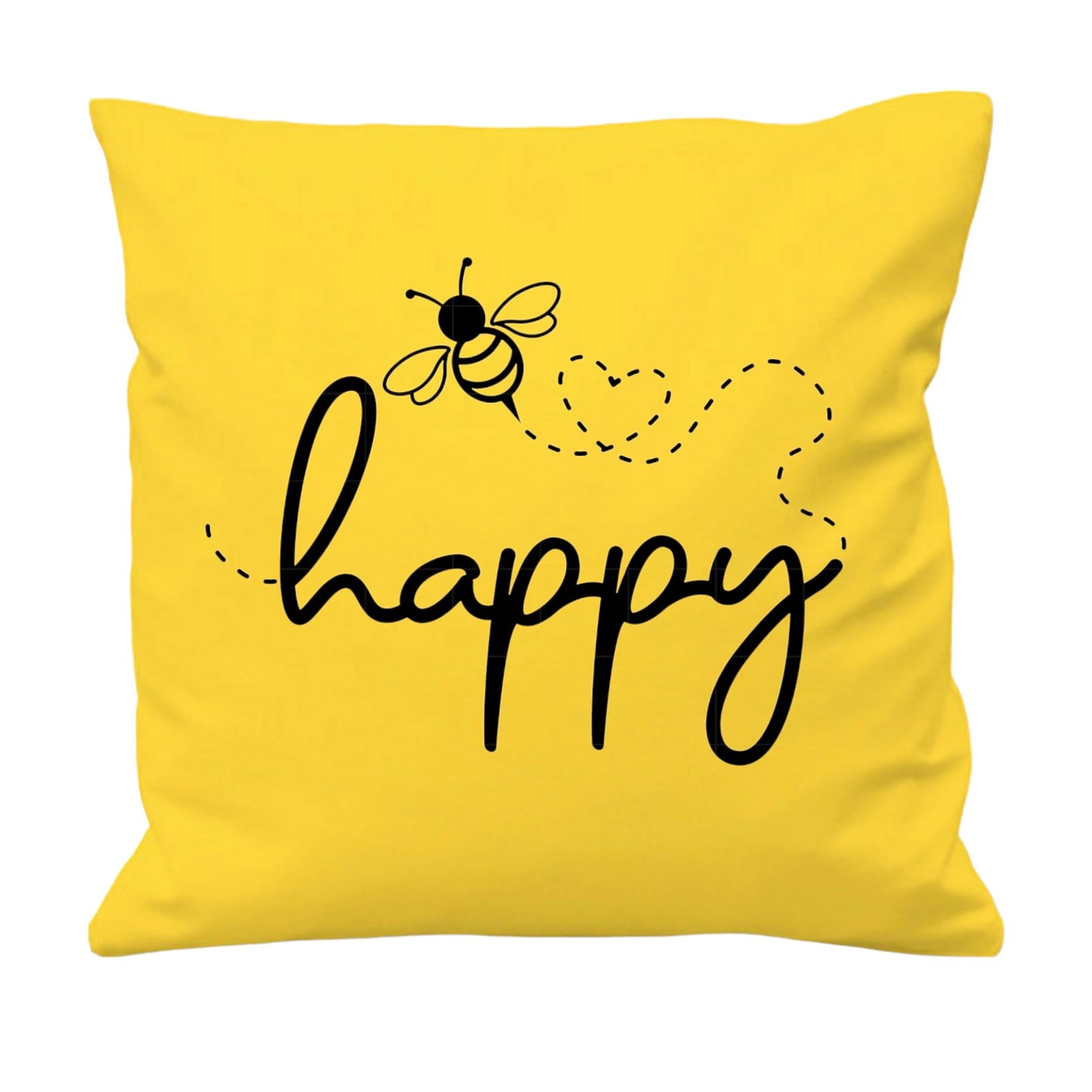 Bee Happy Cushion Cover - Bee Lover - Be Happy